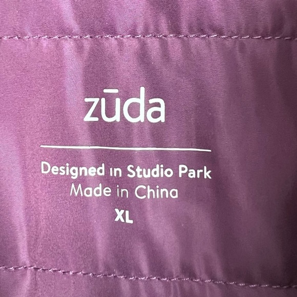 Zuda Purple Puffer Coat with waist drawstring - Picture 3 of 10